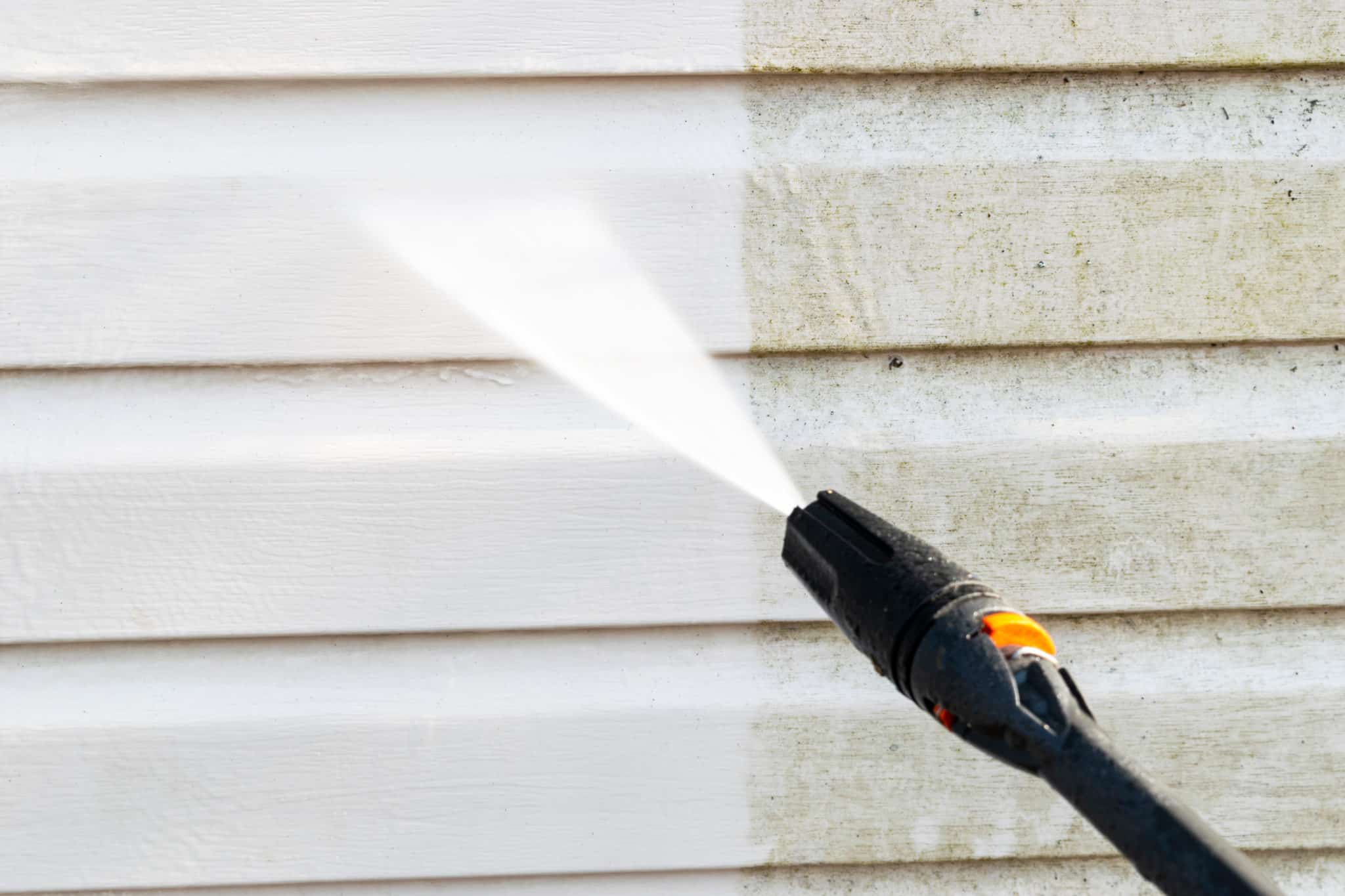 Pressure washing exterior