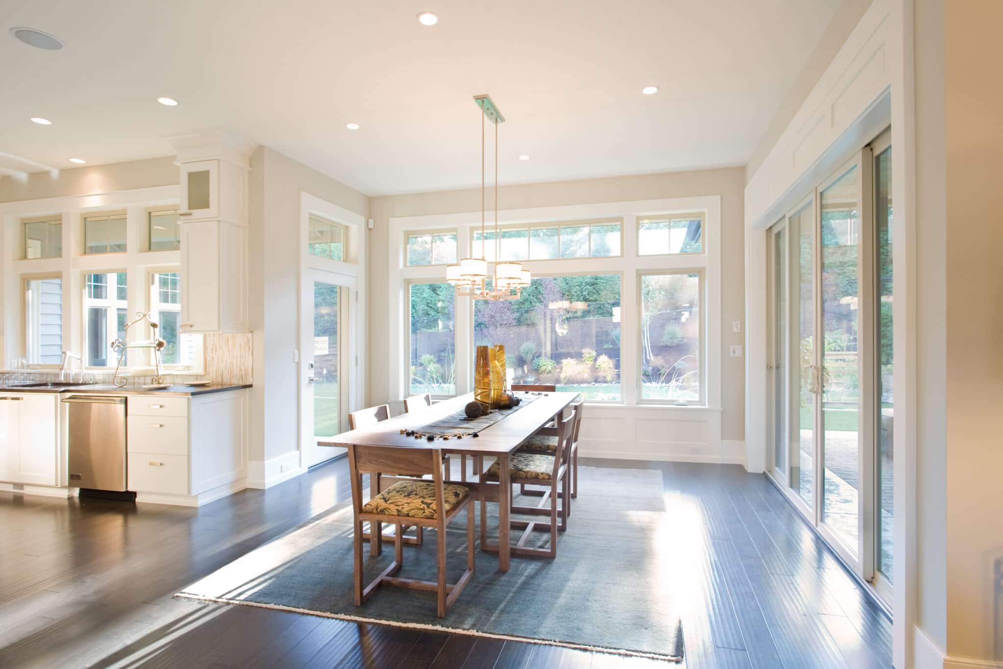 kitchen dining room clear window view