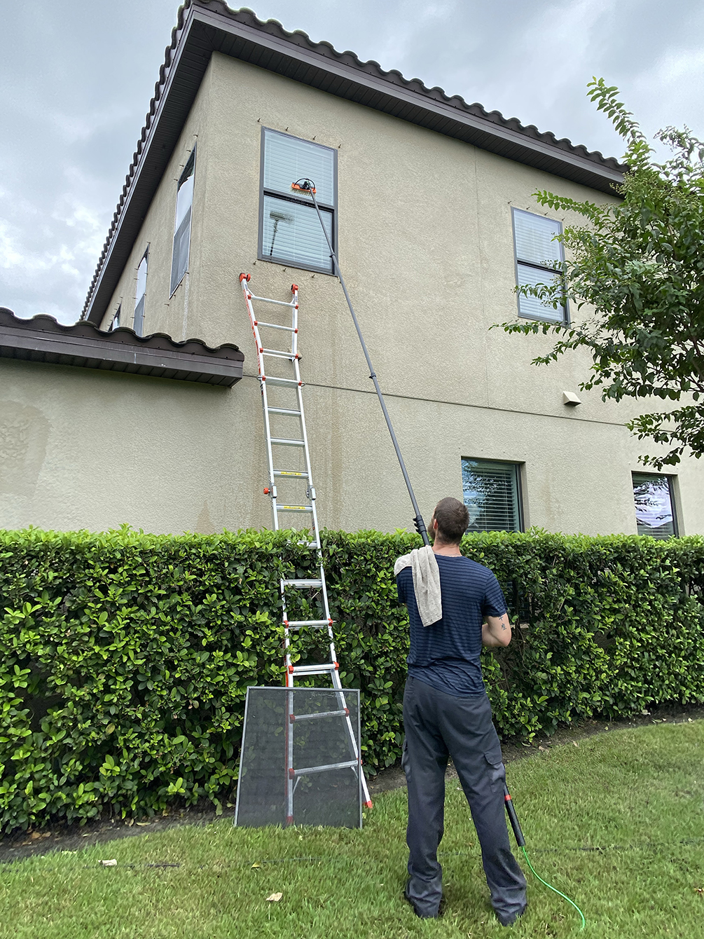 Residential window washing